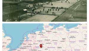Meschede (Westfalia, Alemania). Joseph Jaureguiberren preso egonaldiaren lehen kanpamendua. Arg. Nazioarteko Kurutze Gorria Komitea https://grandeguerre.icrc.org/fr/PostCards/de